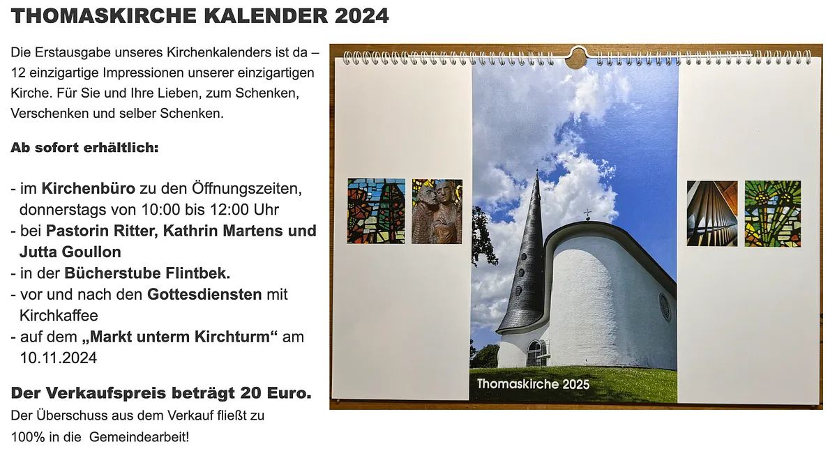 Kalender der Thomaskirche 2024